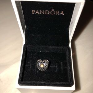 Pandora November heart charm , Citrine